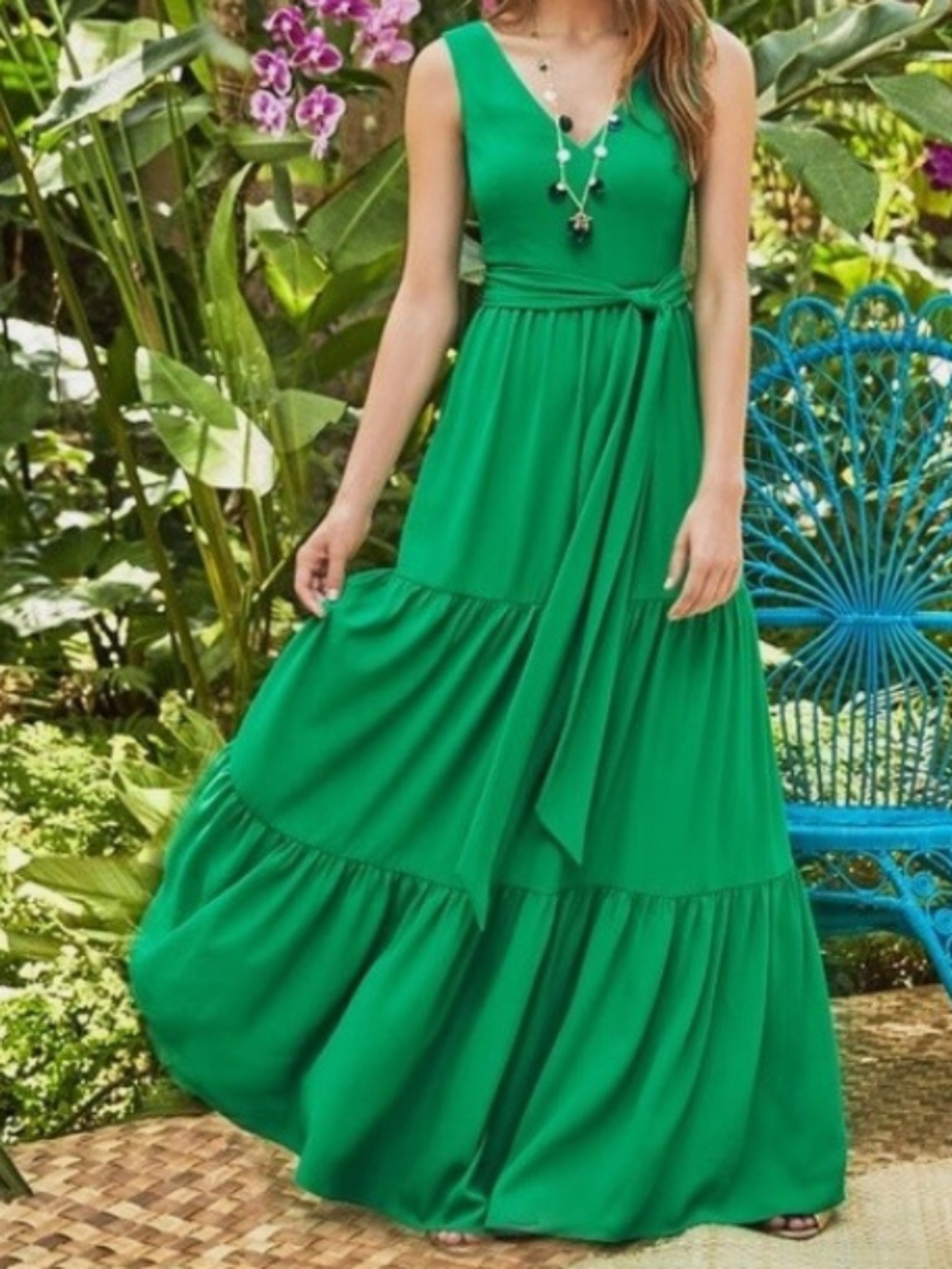 Lilly Pulitzer MAURINE MAXI DRESS Emerald Isle Green
